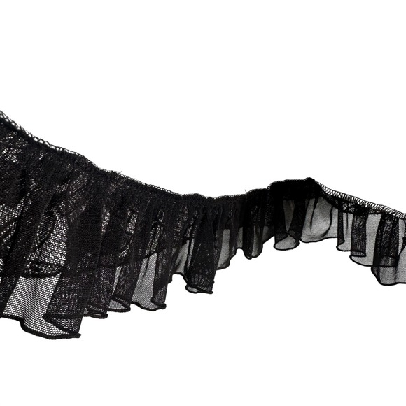 Y2K Whimsygoth Brown / cream‎ Lace overlay Dress w/tule ruffle bottom fairycore - Picture 11 of 15